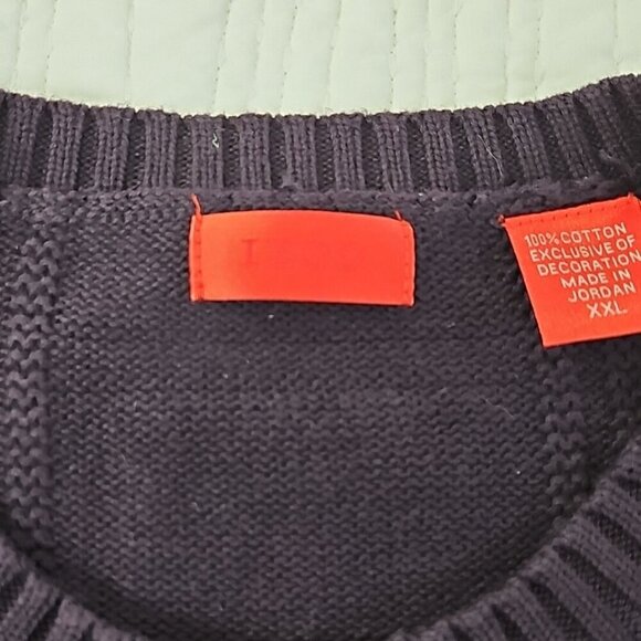 Izod Luxury Sport Blackberry Purple Chunky Cable Knit Sweater Men's XXL NWT NEW - Picture 8 of 16